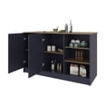 thumbnail image 3 of LiviNest Kitchen Island Storage Cart: 9-Zone Storage System with 2 Doors & 7 Shelves - Modern Blue & Oak Design for Apartment & Family Kitchen Organization - 33lb Top Shelf & Easy Assembly, 3 of 6