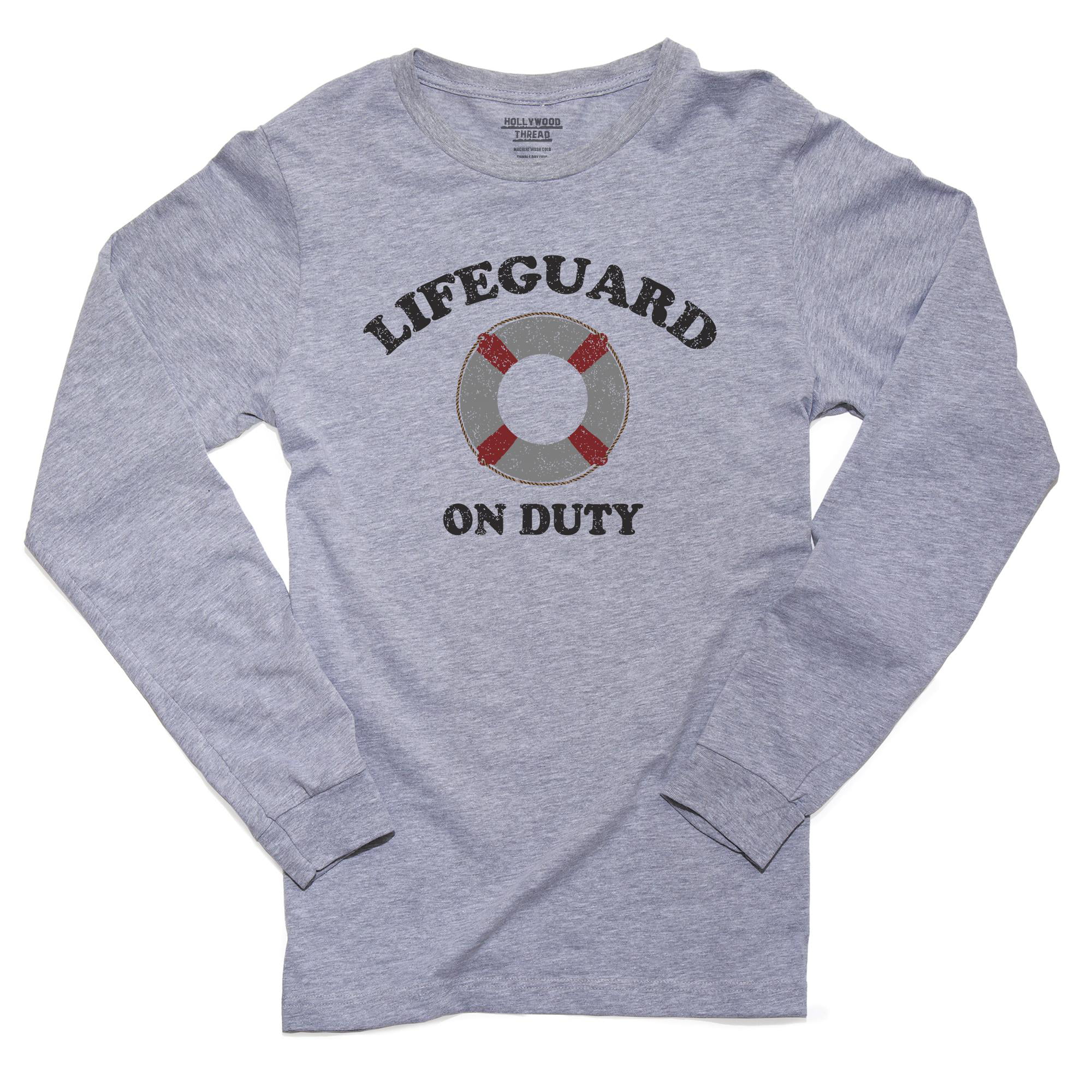 Lifeguard On Duty Men's Long Sleeve Grey T-Shirt - Walmart.com