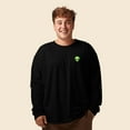 thumbnail image 3 of Dalix Alien Embroidered Cotton Classic Fit Long Sleeve Crewneck Tee Shirt Mens in Black 4XL XXXX-Large, 3 of 5