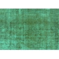thumbnail image 1 of Ahgly Company Machine Washable Indoor Rectangle Oriental Turquoise Blue Industrial Area Rugs, 5' x 7', 1 of 4