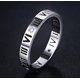 thumbnail image 2 of UBIUO Openwork Roman Numerals Ring for Women Girls of Stainless Steel & CZ Setting Silver/Rose Gold/Gold Plated - -, 2 of 3