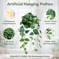 thumbnail image 3 of Planta Colgante Artificial de Pothos Elytus con Maceta Verde, 3 of 8
