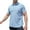 Blue, variant on WREESH Men's Breathable Plaid Button Down Shirt Short Sleeve - Office Casual Wrinkle-Free Shirt with Chest Pocket & Spread Collar, Extended Sizes