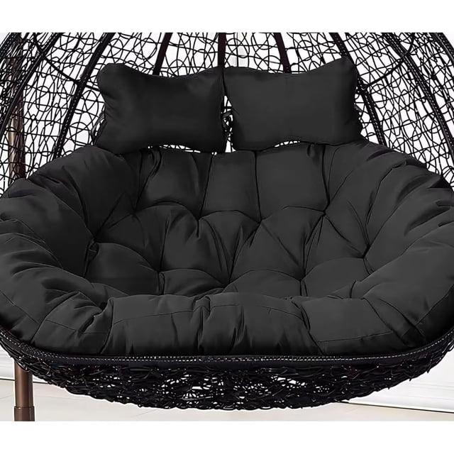 The Double Egg Chair Cushion can be Replaced, Disassembled, and Washed. The Hanging Swing Egg Chair Cushion is Very Suitable for terraces, backyards, Balconies, and hammocks(C)