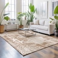 thumbnail image 3 of 5'x7' Area Rugs, Brown Coastal Indoor Outdoor Area Rug for Living Room Bedroom, Nautical Coral Starfish Shell Seahorse Ocean Washable Bathroom Rugs Kitchen Floor Carpet Mats Home Decor Aesthetic, 3 of 8