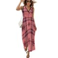 thumbnail image 1 of Vestido De Noche De Lujo Sin Mangas Para Mujer, Geometric Grid Vestido De Fiesta, 1 of 5