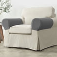 thumbnail image 4 of Pack of 2 Luxurious Sofa Armrest Covers Soft and Thick Chair Arm Protectors,Elastic Armrest Covers, 4 of 8