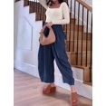 thumbnail image 6 of Womens High Waist Wide Leg Pants Loose Fit Casual Linen Blend Trousers Comfort M, 6 of 7