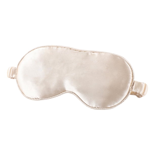 parche suave Sombra Compresa caliente Compresa fría Sombreado transpirable Seda pura Doble beige jinwen dormir con los ojos vendados