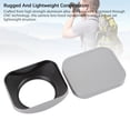 thumbnail image 3 of Camera Lens Hood, Square Metal Anti Glare Hood w Flash Compatibility, Aluminum Alloy Scratch Protection Precise Fit, 3 of 7