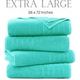 thumbnail image 6 of Casa Platino Bath Sheet 4 Pack - Soft & Absorbent Bath Sheet Towels, Quick Dry Large Bath Towels, Ideal for Freshening Up After Workouts - Aqua Sky, 6 of 6