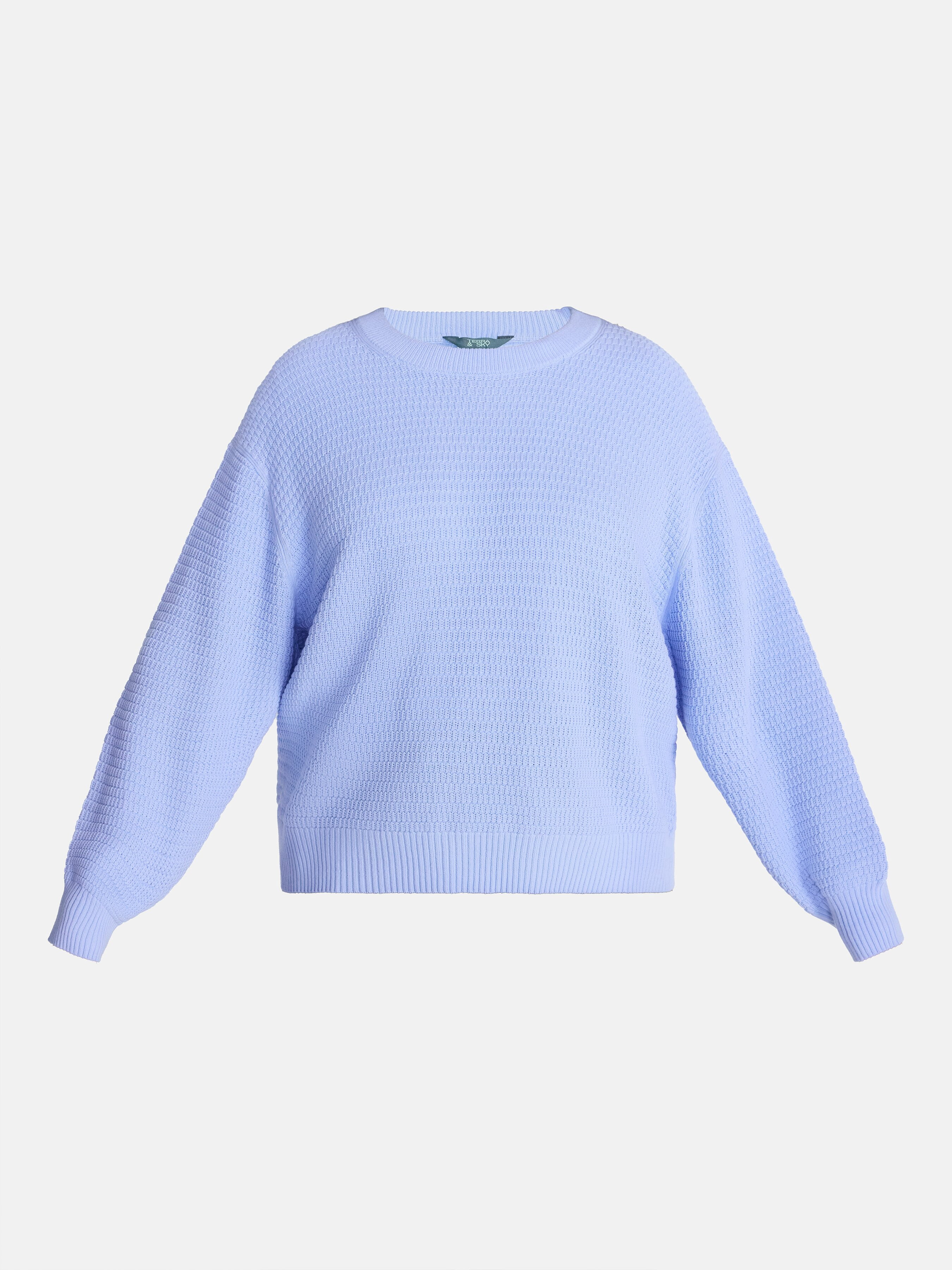 Terra & Sky Women's Plus Long Sleeve Knitted Pullover Sweater, Sizes 0X-5X