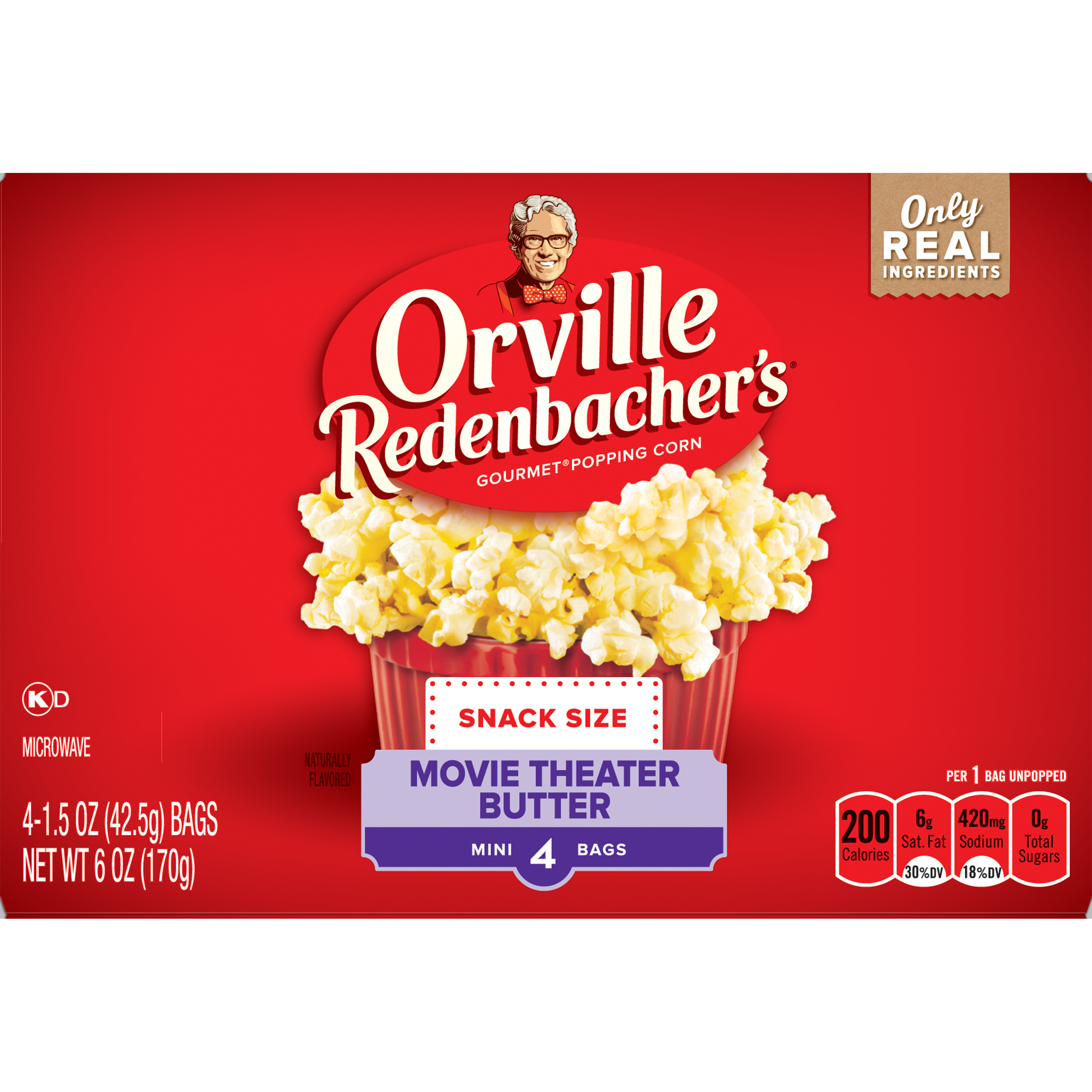 Orville Redenbacher's Movie Theater Butter Popcorn, 1.5 Ounce Mini Bag ...