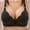 16-Black, variant on YWDJ Comfy Bras for Womens Sleep Bras Wirefree Comfy Bras Adjustable Straps Half Cup Push up Wrap Lounge Bras Padded Comfort Bras Comfortable Bras Beige XL