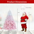 thumbnail image 3 of Gymax 7  FT Artificial Christmas Tree Hinged Snow Flocked Xmas Tree w/ 1264 Lush Branch Tips, 3 of 10