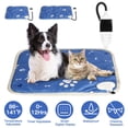 thumbnail image 3 of Pet Heating Pad, Electric Dog Cat Heating Pad Waterproof with 86-141℉ Adjustable Temperature 0-12 Timer Digital Display Chewing Resistant, Blue L, 3 of 16