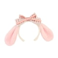 thumbnail image 1 of Diadema con orejas de conejo jinwen Accesorios para disfraces vestido de aro para el pelo Rosa sombreros de cosplay, 1 of 7