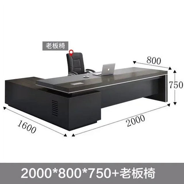Boss Office Desk And Chair Combination Simple And Modern CEO Desk Manager Business Furniture Supervisor Desk Light Luxury My Lux Decor Round