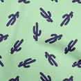 thumbnail image 1 of oneOone Cotton Poplin Mint Green Fabric Plant Cactus With Geometric Sewing Material Print Fabric By The Yard 42 Inch Wide, 1 of 4