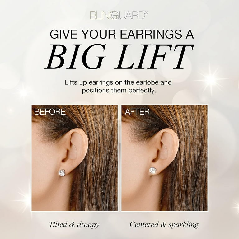 BlingGuard BlingDots Earring Support Stabilizer 90 Dots 45 Pairs Drooping Earring Disc Ear Lobe Back Support Lifts Large Heavy Earrings