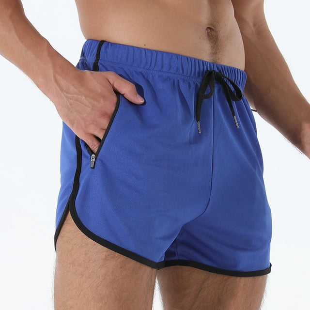 pstuiky Abreviatura para hombres, Pantalones cortos deportivos informales de malla transpirable para hombre, para correr, entrenar, con cremallera, bolsillo y cordón. Pantalones cortos de baloncesto