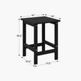 thumbnail image 4 of WestinTrends Outdoor Side Table, All Weather Poly Lumber Adirondack Small Patio Table Square End Table for Pool Balcony Deck Porch Lawn Backyard, Black, 4 of 13