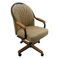 thumbnail image 5 of Caster Chair Company Bently Swivel Tilt Caster Arm Chair in Wheat Tweed Fabric, 5 of 8
