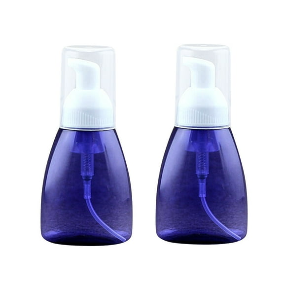 MasteelfCA 2pcs 80ml Empty Lotion Bottles Foam-making Containers Toiletry Bottles Refillable Liquid Container for Cleanser Shampoo Emulsion (Blue)