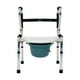 thumbnail image 3 of Andadera con Cómodo Sanitario Silla de Ducha | Plegable, Estructura de Acero, Cubeta con Tapa, 6 Niveles de Altura, Soporta hasta 100 Kg, 3 of 11