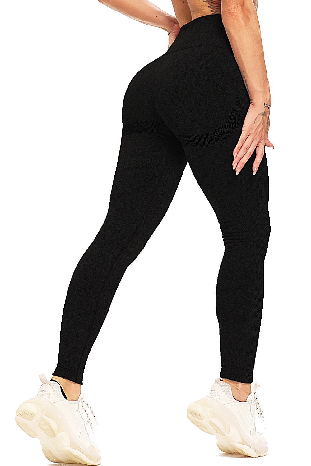 Women Scrunch Pocket Yoga Pants Compression Push Up Leggings Sport High Waist M 