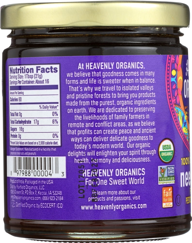 Heavenly Organics Organic Honey - Wild Forest - Case Of 6 - 12 Oz.