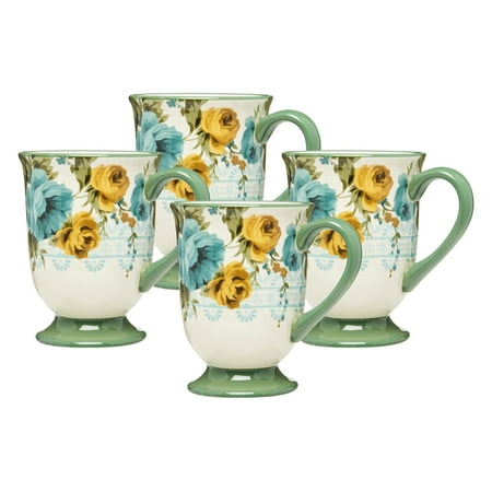

The Pioneer Woman Rose Shadow 4-Piece 18-Ounce Latte Mug Set