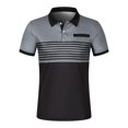 thumbnail image 4 of Sopiago Polo Tshirts for Men Casual Short Sleeve Golf Polo Shirts Print Performance Shirt Grey,XXXL, 4 of 4