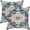 Style 5, variant on Ethnic carpet pattern throw pillow covers, boho farmhouse linen decorative cushion case for sofa couch indoor outdoor home decoration, set of 2