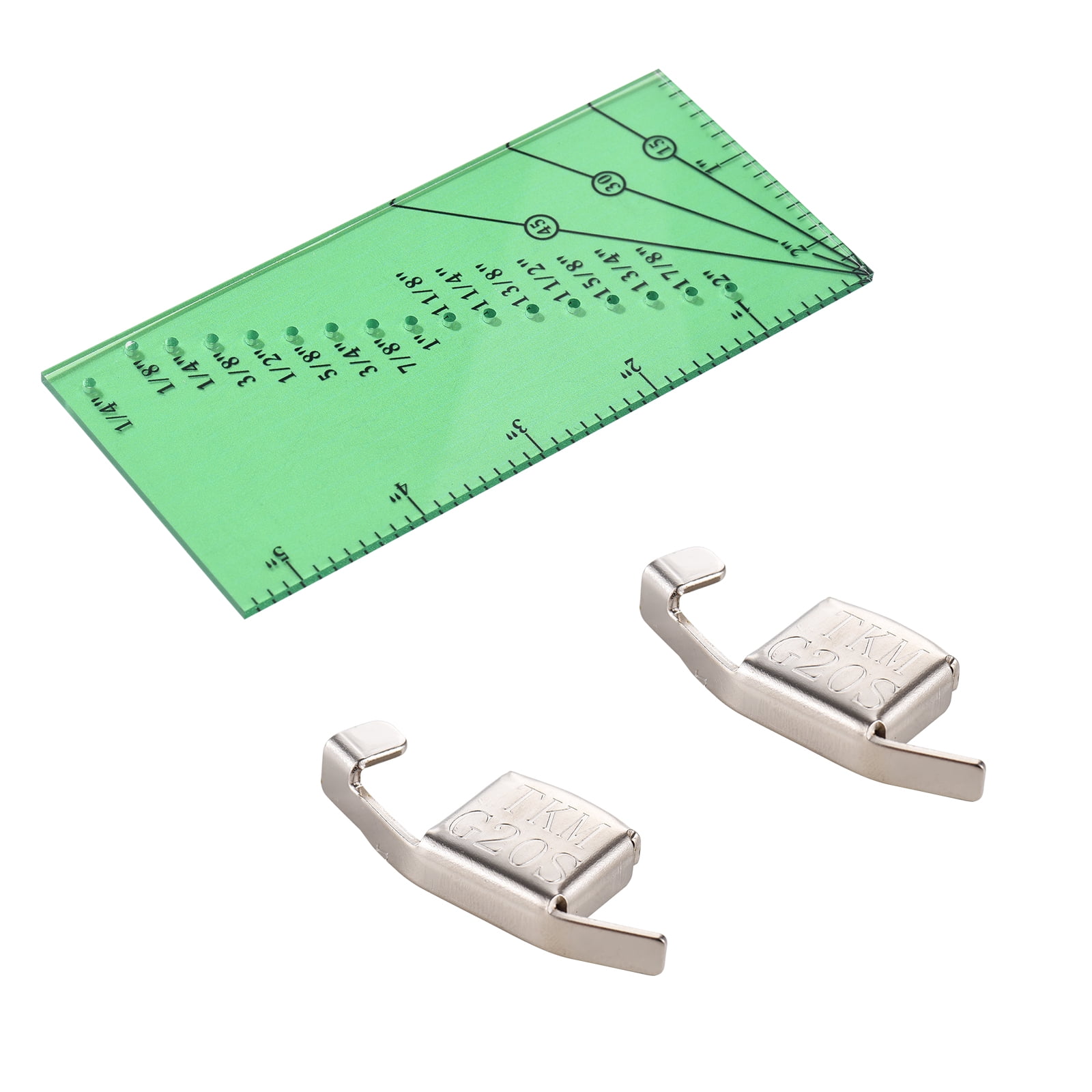  4 Pieces Seam Guide Ruler Set Include 2 Quilting Seam Guide  Ruler Sew Seam Allowance Rulers Perforated Seam Gauge for 1/8 to 2 Inch  Straight Line Hems and 2 Magnetic Sewing