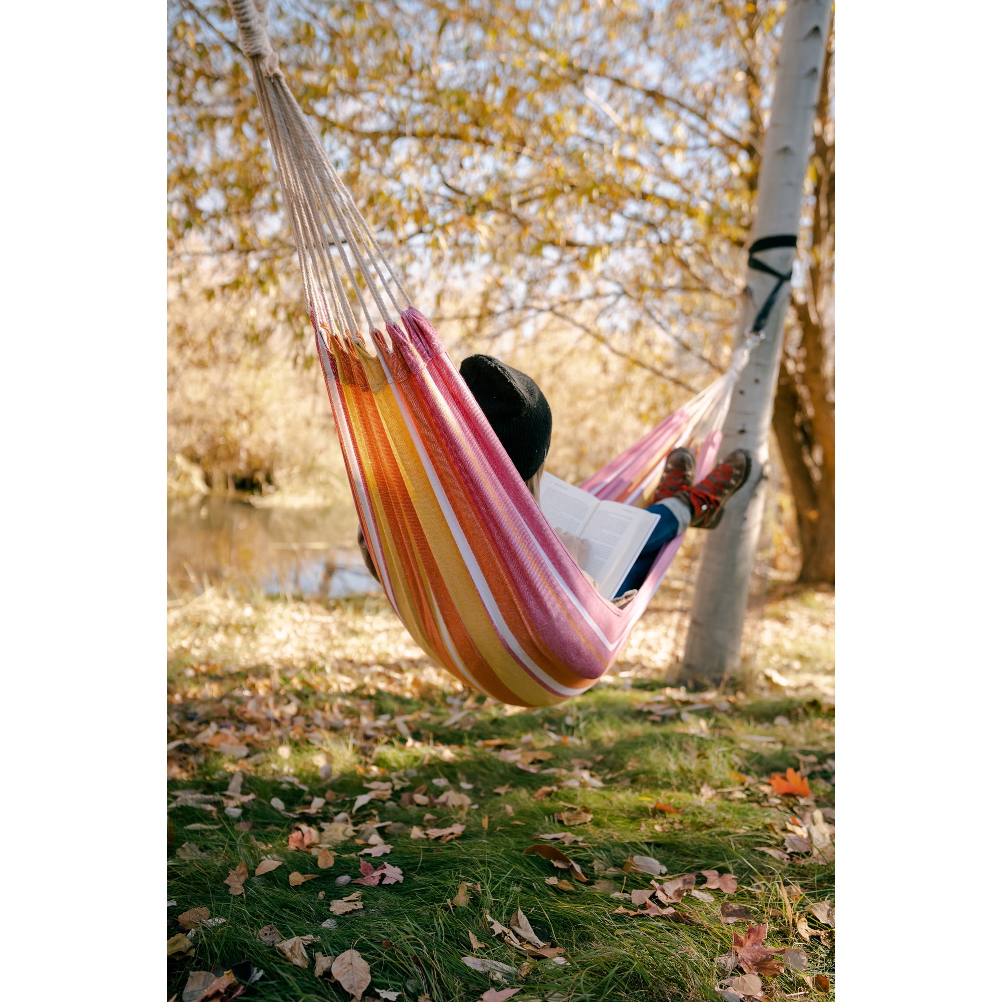 Stansport Cotton Blend Traveler Hammock - Coral