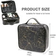 thumbnail image 4 of Estuche de viaje para maquillaje, bolsa organizadora de cosméticos, almacenamiento de herramientas de maquillaje con compartimentos ajustables para mujeres, brochas de maquillaje, artículos de tocado Namotu CZMR-ZC207, 4 of 7