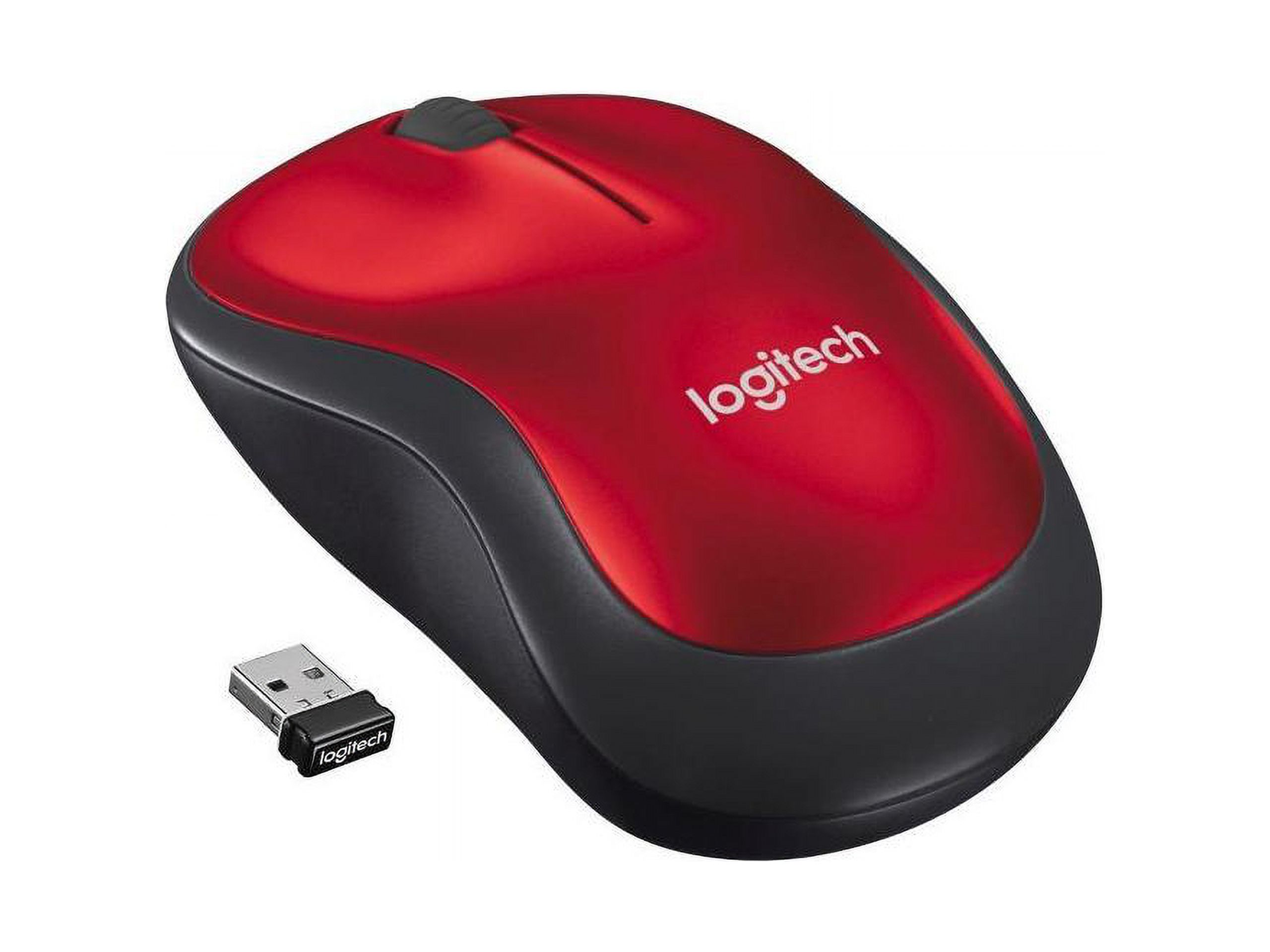 Logitech M185 Wireless Mouse, 2.4GHz with USB Mini Receiver, Ambidextrous, Red - image 3 of 15