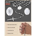 thumbnail image 6 of FaithHeart Christian St Christopher Rosary Necklace for Men Catholic Holy Blessed Bead Crucifix Cross Pendant Y Necklace Birthday Christmas Church Jewelry for Dad Son with Gift Box, 6 of 11