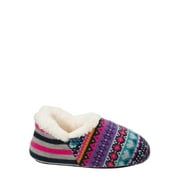 DF by Dearfoams Girls' Sweater Knit Shootie Slippers