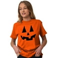 thumbnail image 4 of Cute Jack O' Lantern Pumpkin Face Plus Size Crewneck Graphic Tee Shirt Brisco Brands 2X, 4 of 5