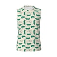 thumbnail image 6 of Lsque Cartoon Crocodile Print Men's Cotton Blend Sleeveless Muscle Shirts (S-3XL)- Moisture Wicking, Odor Protection, UPF 30+,XX-Large, 6 of 8