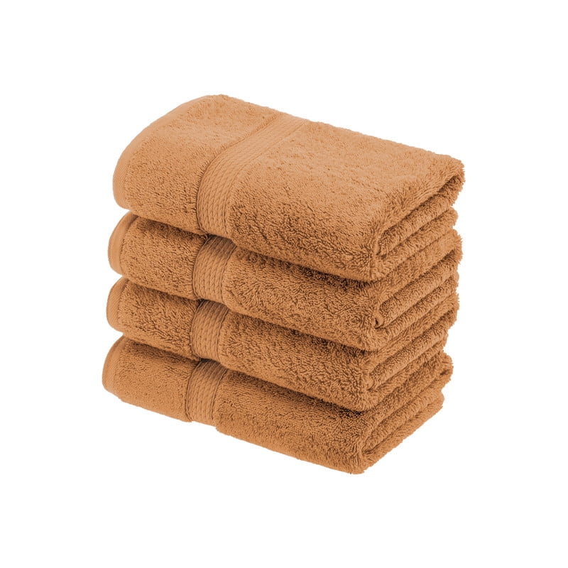 Superior 800 GSM Egyptian Cotton 4-Piece Hand Towel Set, Soft Ultra Absorbent Towels, Light Blue