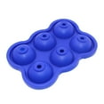 thumbnail image 1 of Bewildely Molde de silicona para hacer cubitos de hielo y bolas de Whisky, 6 bolas, molde esférico, bandeja redonda, barra Cocina y Comedor azul oscuro, 1 of 6