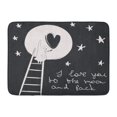 thumbnail image 1 of KDAGR Baby I Love You to The Moon and Back Cute Bunny Painting Heart Chalk Funny Doormat Floor Rug Bath Mat 23.6x15.7 inch, 1 of 1