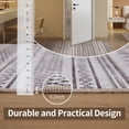 thumbnail image 3 of Gianna 5x7 FT Imitation Linen Area Rugs for Living Room, Machine Washable, Low Pile, Ruggable Non-Slip Rug for Bedroom, Dining Room, Geometric Lines, 3 of 7