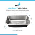 thumbnail image 4 of 32 Inch Stainless Steel 60/40 Double Unequal Bowl Classic Kitchen Sink, Extra Thick 18 Gauge Undermount Rust Resistant, Sound and Heatproof Sink, Sink Only, 4 of 16
