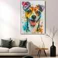thumbnail image 5 of Bul Terrier Dog Wall Art Animal Oil Painting On Canvas Poster Dog Watercolor Colorful Cute Dogs Aesthetic Room Decor Canvas Poster Unframe 8x12 inch, 5 of 6