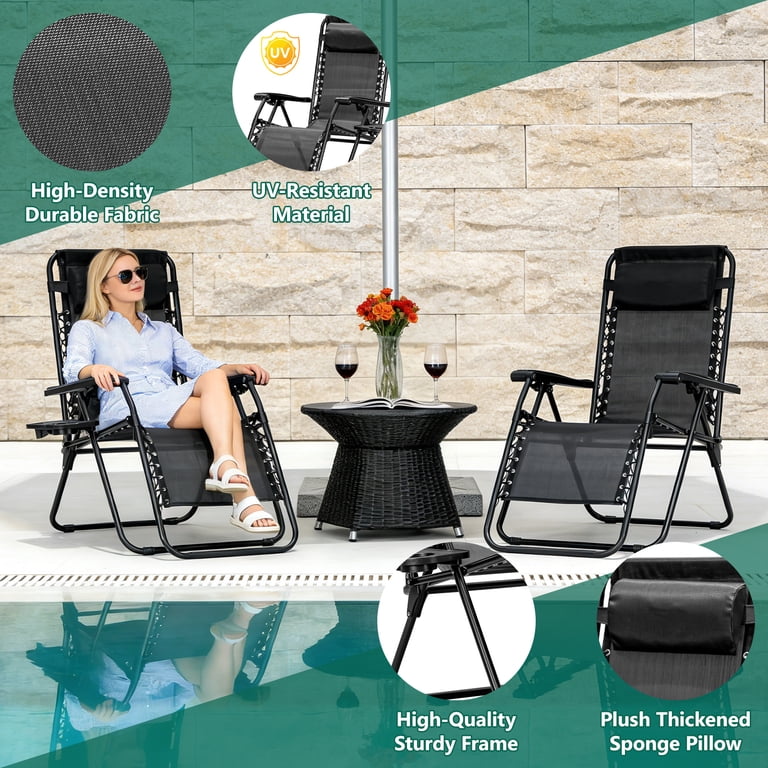 HaiCube Zero Gravity Reclining Chair with Cup Holder Tray and Headrest photo 5