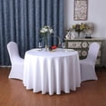 thumbnail image 3 of Nappe de Table Nappe Ronde Maison Restaurant Mariage Créole Infroissable Anti-Tache Décoration de Table pour Rception Anniversaire Blanc Rond : 220cm, 3 of 5